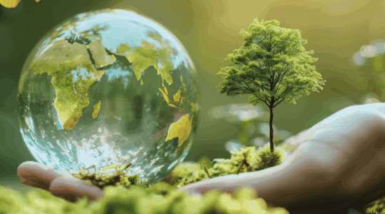 Globe-and-forest