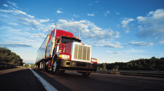 red-semi-truck